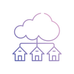 Cloud store connection icon vector stock illustration
