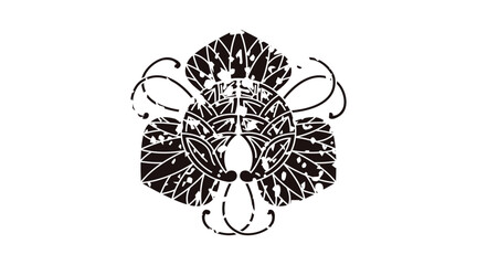 家紋はんこ・三ツ蔓葵ニ抱キ茗荷.ai