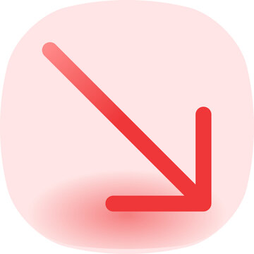 down right arrow