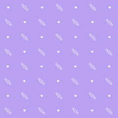Abstract seamless pattern with candy. Retro checkered  purple  background.