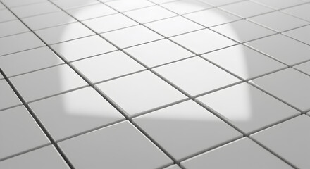 Clean Glossy White Tiles Forming a Subtle Pattern and Evoking Modernity