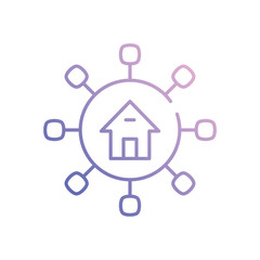 Marketing network icon vector stock illustration