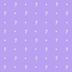 Abstract seamless pattern with candy. Retro checkered  purple  background.