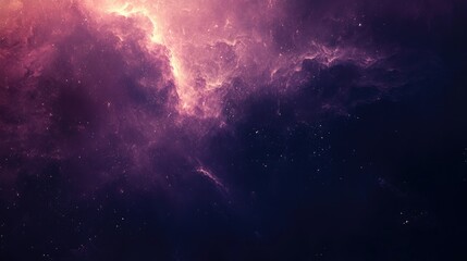 Obraz premium Exploring Vibrant Cosmic Cloud with Star Dust in Deep Purple Nebula