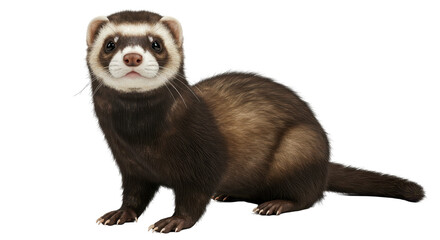 Isolated Brown Ferret
