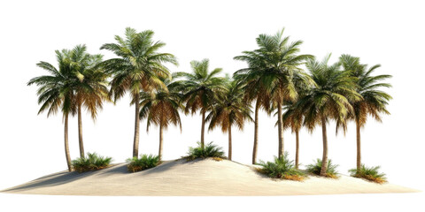 Tropical Oasis Art on transparent background