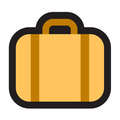 Black line icon set cut Travel Bag, Carrier