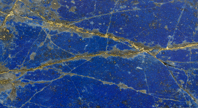 Abstract cracked lapis lazuli texture with gold veining elegant design