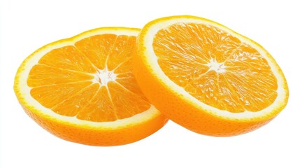 Fresh Orange Slices Displaying Bright Colorful Citrus Fruit
