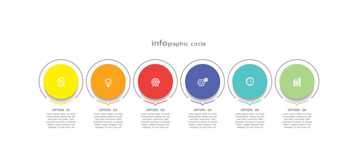 Infographic business template colorful background design