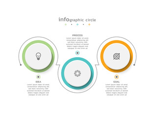 Naklejka premium Infographic business template colorful background design