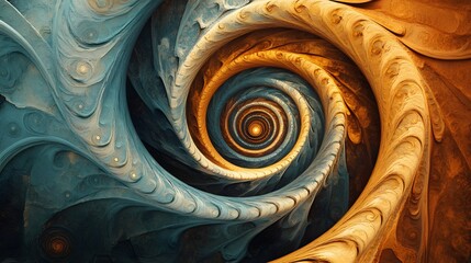 Abstract spiral design, swirling patterns