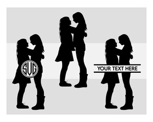 Best Friend svg, Best Friend Silhouette, Friend Svg, Friend Svg For Cricut, Friendship Day, Besties, Cut File, Bff Svg, Clipart, Best Friend Monogram, 