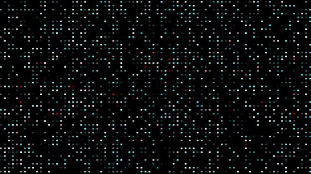 Abstract background random digital square shape dot metaphor digital data transfer for cyber technology and futuristic concept video overlay template