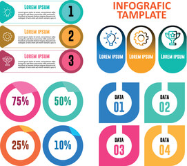 Flat Design Infographic for Marketing and Strategy