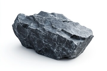 Obraz premium Isolated Rock Formation on White Background for Geological or Landscaping Use