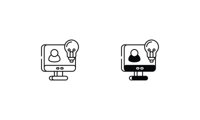 Knowledge icons set vector stock illustration