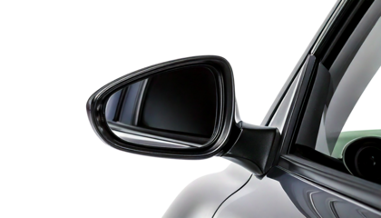 side mirror of a car isolated on transparent white background.