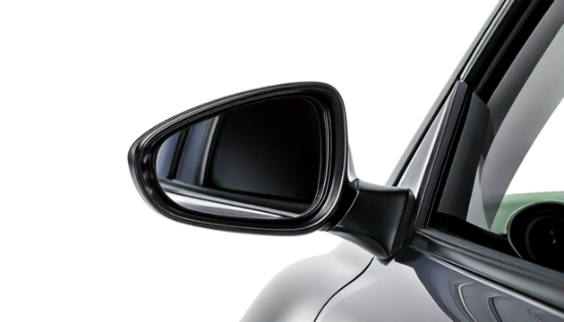 side mirror of a car isolated on transparent white background.