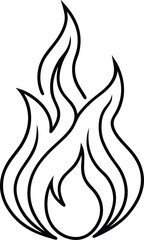 Fire Line Art Vector
