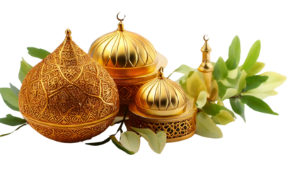eid ul azha and a mosque on transparent white background.