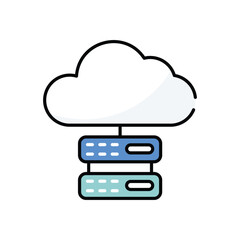 Cloud Storage icon vector stock illustration
