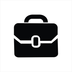 Blue business briefcase vector icon illustration