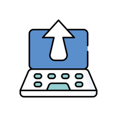 Upload File icon vector stock illustration