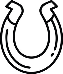 Horseshoe Line Art Vector Icon