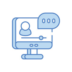 Video Tutorial icon vector stock illustration