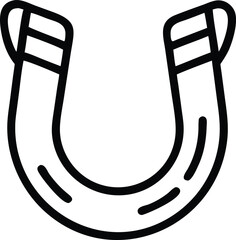 Horseshoe Line Art Vector Icon