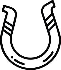 Horseshoe Line Art Vector Icon