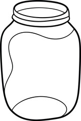 Jar Line Art Vector
