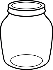 Jar Line Art Vector