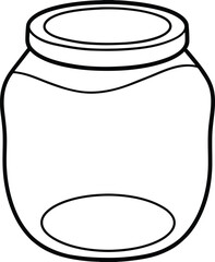 Jar Line Art Vector