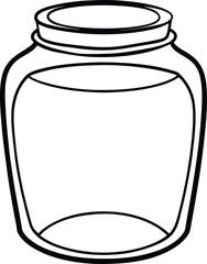 Jar Line Art Vector