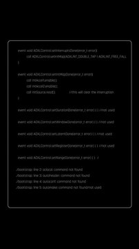 Vertical video abstract background programming code frame with random animation text video overlay template