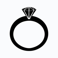 Shimmering Diamond Engagement Ring Silhouette for Romantic Occasions and Proposals