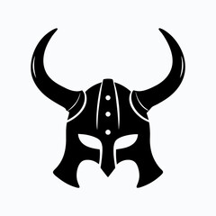 Mystical Viking Warrior Helmet Silhouette for Adventure Seekers and History Enthusiasts
