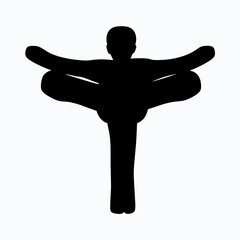 Dynamic Marshal Art Silhouette in Action Martial Arts Conceptual Design