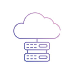 Cloud Storage icon vector stock illustration
