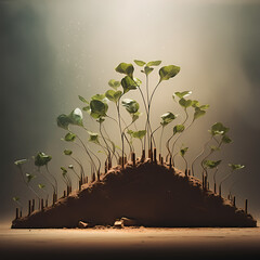 Abstract representation of the concept of growth