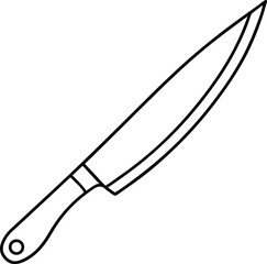 Knife Line Art Vector