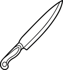 Knife Line Art Vector