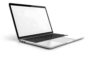 Minimalistic Laptop Mockup with Blank Screen for Digital Design, Branding, and UI/UX Presentation on a Clean White Background
