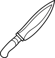Knife Line Art Vector