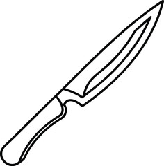 Knife Line Art Vector