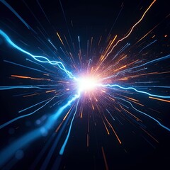 Digital Abstract Background for Tech Operations Data Transmission, and Encryption with Copy Space, Neural Networks and Scientific Research Digital Abstract