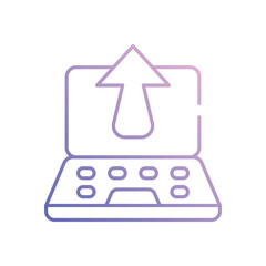 Upload File icon vector stock illustration