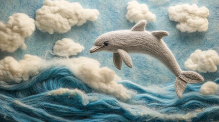 Art Handcrafted Felt View Enhances Atmosphere. Crashing